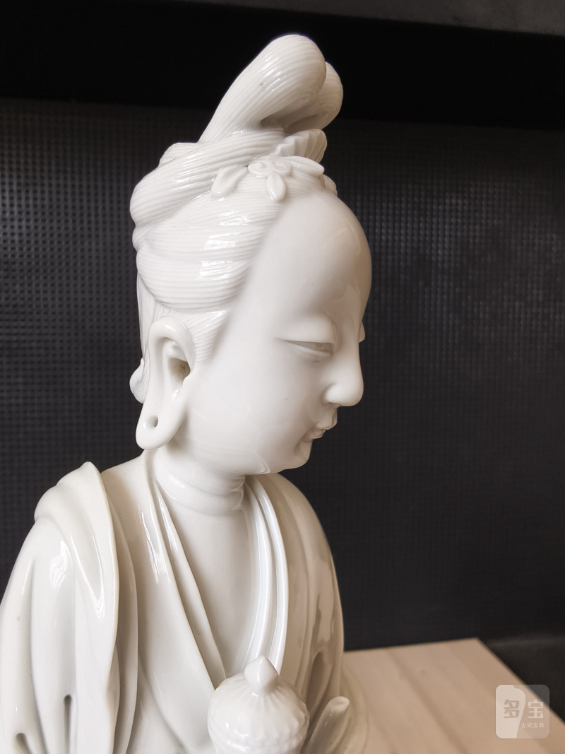 A Dehua figurine of an immortal with a deer and a jug - 图11